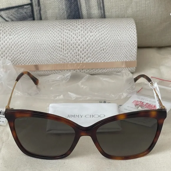 NWT⭐️JIMMY CHOO MACI/S SUNGLASSES W/CASE & CLOTH⭐️FULL-SET NWT⭐️JIMMY CHOO MACI/S SUNGLASSES W/CASE & CLOTH⭐️FULL-SET main image 2